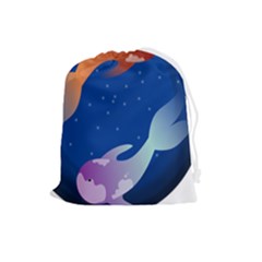 Koi Fish Carp Water Nature Animal Drawstring Pouch (large) by Semog4