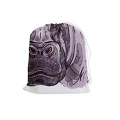 Hippopotamus Animal Wildlife Hippo Drawstring Pouch (large) by Semog4