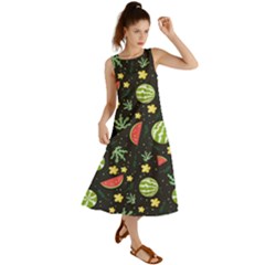 Watermelon Berries Patterns Pattern Summer Maxi Dress by Semog4