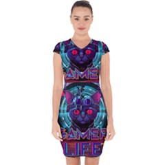 Gamer Life Capsleeve Drawstring Dress  by minxprints
