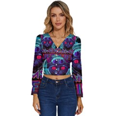 Gamer Life Long Sleeve V-neck Top by minxprints