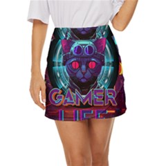 Gamer Life Mini Front Wrap Skirt by minxprints