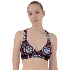 Flower Fractal Art Cool Petal Abstract Sweetheart Sports Bra by Semog4