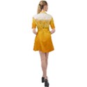 Texture Pattern Macro Glass Of Beer Foam White Yellow Belted Shirt Dress View2