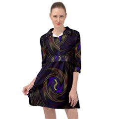 Manadala Twirl Abstract Mini Skater Shirt Dress by Semog4