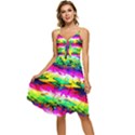 Waves Of Color Sleeveless Tie Front Chiffon Dress View1
