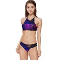 Colorful Abstract Background Creative Digital Art Colorful Geometric Artwork Banded Triangle Bikini Set View1