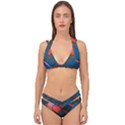 Minimalist Abstract Shaping Abstract Digital Art Minimalism Double Strap Halter Bikini Set View1