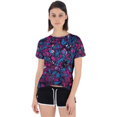 Grafitti Graffiti Abstract Artwork Digital Open Back Sport Tee by Semog4