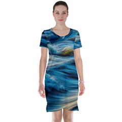Waves Abstract Waves Abstract Short Sleeve Nightdress by Semog4