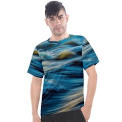 Waves Abstract Waves Abstract Men s Sport Top by Semog4