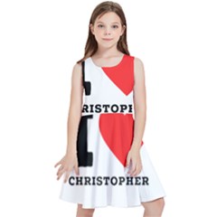 I Love Christopher  Kids  Skater Dress by ilovewhateva