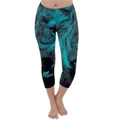 Angry Male Lion Predator Carnivore Capri Winter Leggings  by Semog4