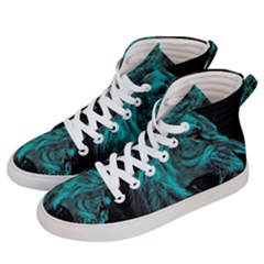 Angry Male Lion Predator Carnivore Women s Hi-top Skate Sneakers by Semog4