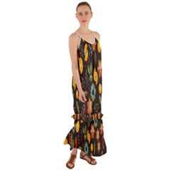 Christmas Seamless Pattern Cami Maxi Ruffle Chiffon Dress by Semog4