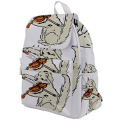 Cat Playing The Violin Art Top Flap Backpack by oldshool