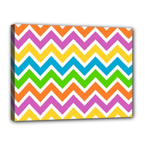 Chevron-pattern-design-texture Canvas 16  X 12  (stretched) by Semog4