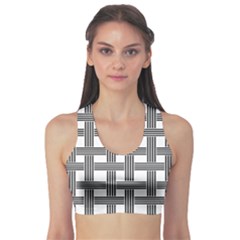 Seamless-stripe-pattern-lines Sports Bra by Semog4