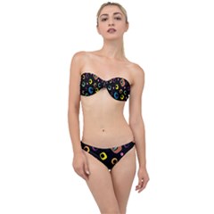 Abstract-background-retro-60s-70s Classic Bandeau Bikini Set by Semog4