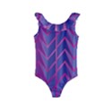 Geometric-background-abstract Kids  Frill Swimsuit View1