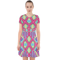 Checkerboard-squares-abstract---- Adorable In Chiffon Dress by Semog4