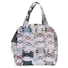 Cute Cat Couple Seamless Pattern Cartoon Boxy Hand Bag by Semog4