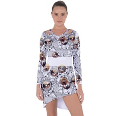 Gears Movement Machine Asymmetric Cut-out Shift Dress by Semog4