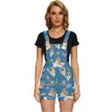 Seamless Pattern Funny Astronaut Outer Space Transportation Short Overalls View1