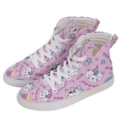 Beautiful Cute Animals Pattern Pink Men s Hi-top Skate Sneakers by Semog4