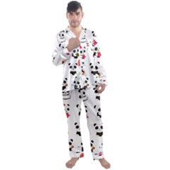 Giant Panda Bear Cuteness Men s Long Sleeve Satin Pajamas Set by Salman4z