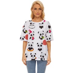 Giant Panda Bear Cuteness Oversized Basic Tee by Salman4z