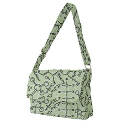 Multicolored Chemical Bond Illustration Chemistry Formula Science Full Print Messenger Bag (l) by Salman4z