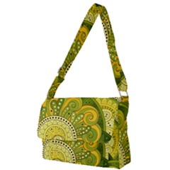 Doodles Patterns Ornament Vector Flowers Green Full Print Messenger Bag (l) by Salman4z