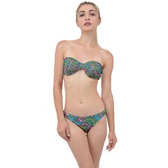 Background Texture Paisley Pattern Classic Bandeau Bikini Set by Salman4z