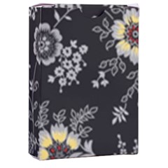 White And Yellow Floral And Paisley Illustration Background Playing Cards Single Design (rectangle) With Custom Box by Salman4z