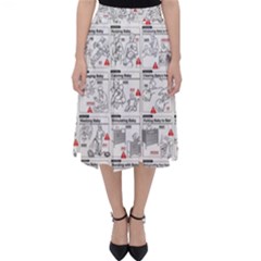 White Printer Paper With Text Overlay Humor Dark Humor Infographics Classic Midi Skirt by Salman4z