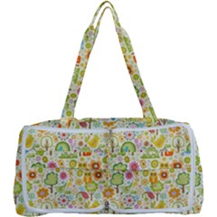 Nature Doodle Art Trees Birds Owl Children Pattern Multi Colored Multi Function Bag by Salman4z