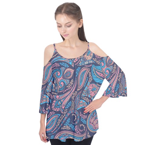 Background Ornament Paisley Flutter Tees by Salman4z