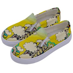 Doodle Wallpaper Artistic Surreal Kids  Canvas Slip Ons by Salman4z