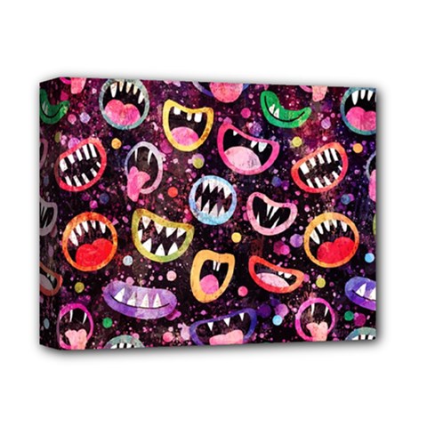 Funny Monster Mouths Deluxe Canvas 14  X 11  (stretched) by Salman4z