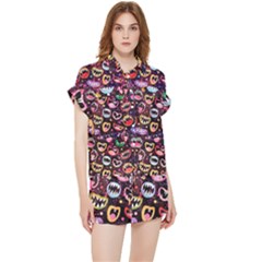 Funny Monster Mouths Chiffon Lounge Set by Salman4z