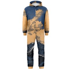 Waves Aesthetic Ocean Retro Sea Vintage Hooded Jumpsuit (men) by Salman4z
