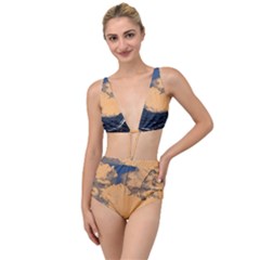 Waves Aesthetic Ocean Retro Sea Vintage Tied Up Two Piece Swimsuit by Salman4z