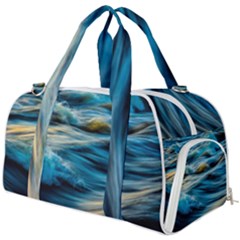 Waves Abstract Burner Gym Duffel Bag by Salman4z