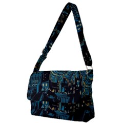 Hogwarts Castle Van Gogh Full Print Messenger Bag (l) by Salman4z