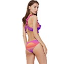 Sunset Summer Time Low Cut Ruffle Edge Bikini Set View3