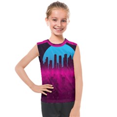 Futuristic Cityscape Kids  Mesh Tank Top by Salman4z