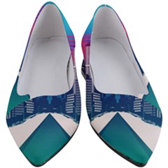 Retro Cityscape Artist Artwork Digital Art Women s Block Heels  by Salman4z