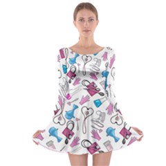 Medicine Long Sleeve Skater Dress by SychEva
