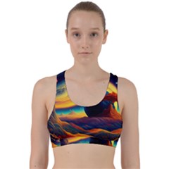 Surrealist Fantasy Dream Nature Back Weave Sports Bra by Jancukart